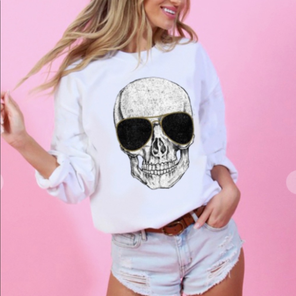 Skull & Bones Terry Cloth Lightweight Sweatshirt